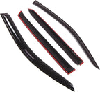 WD2-261 Dark Smoke 4 Pcs Set Window Visor (Outside Mount) Deflector Rain Guard Compatible with 2005-2009 Hyundai Tucson