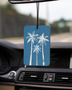 Blue Summer Beach Car Air Freshener 4 Pcs Coconut Scented, Coastal Bikini Palm Tree Car Accessories Mirror Decor for Women, Girly Beachy Hanging Air Freshener for Cars Closet Drawer Books