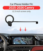 Car Phone Holder for Toyota Camry 2025-2026 Accessories, 12.3-inch Screen | Magsafe Magnetic Cell Phone Mount Clip Compatible with iPhone, 3D fit Stable Dashboard GPS Navigation Bracket Cradle Stand