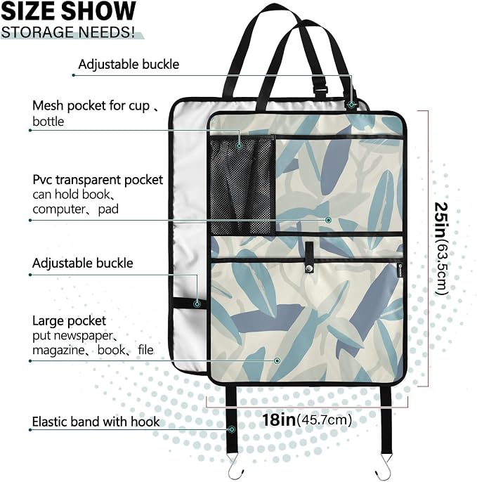 Kick Mats Backseat Protector with Anti Kick Design Offering Safety and Space for Backseat Essentials