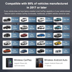Wireless CarPlayBox with Netflix/YouTube/TF Card Slot Convert Wired CarPlay to Wireless Adapter for 2017 and Above Original Wired CarPlay Car