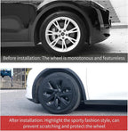 Wheel Cover for Tesla Model Y(2020-2024) 4PCS Hubcaps for Tesla Wheel Cover Model Y 19inch Rim Full Cover Hubcaps Accessories (Gemini Style, 19 inch)