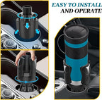 Adjustable Car Cup Holder Expander - Universal Base Fits 2.4"-4" Holders, Extends to 5.5" for 10-64oz Large Cups & Bottles
