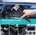 9PCS Car Wheel Cleaning Pro Kit, Tire Brush, Detailing Brush Set, Soft-bristled Rims Brush, Microfiber Flat Wheel Brushes, Double-Ended Detailing Brushes, Detailing Pads, Scratch-Free & Multipurpose