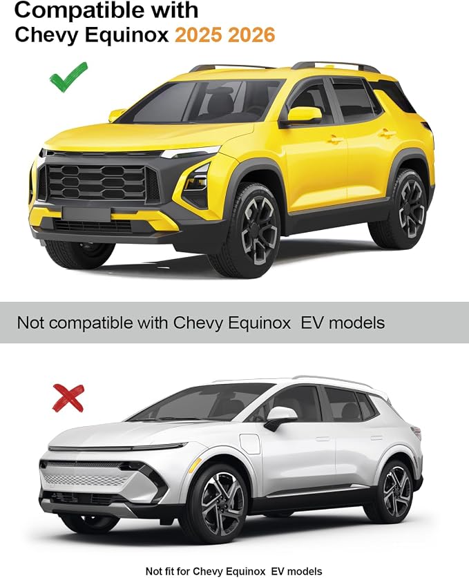 in-Channel Window Rain Guards Fit for Chevy Equinox 2025 2026(NOT for EV) Rain Guards Extra Durable Side Window Deflectors Visors Vent Visors Low Profile Vent Shades Car Accessories-4pcs
