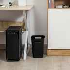 Plastic Small Bathroom Trash Can Wastebasket, 3.5 Gallon, Black, 3 Pack | Compact Sturdy Garbage Can for Bathroom, Laundry Room, Kitchen, Office, Kids Room, Dorm, Durable, Easy to Clean