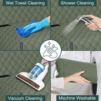 Backseat Cover for Dogs, Waterproof and Non-Slip Pet Bench Seat Covers, Car Seat Protector for Back Seat, Universal Size Rear Car Seat Cover Fits Cars, Trucks and SUVs, L-Army Green&Grey