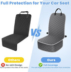 Dog Car Seat Covers, Waterproof Front Seat Cover for Dogs, Scratch-Proof, Nonslip Pet Passenger Seat Cover Protector, Universal Fit for Cars Trucks SUVs, Standard Size, Grey