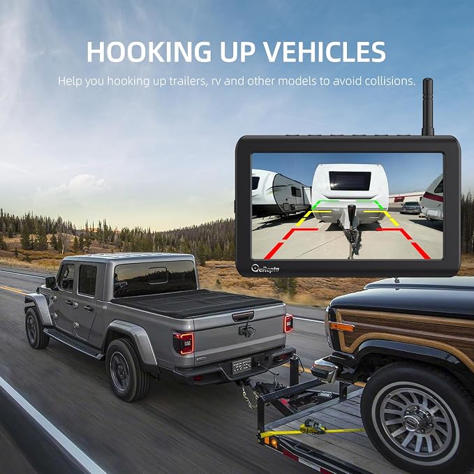 Wireless Backup Camera Magnetic: 5” Portable, 1-Min Install-Free Trailer Backup Camera with FHD1080P, Infrared Night Vision, 150° Wide-Angle View for Trailer/RV/Truck/Car/Tractor ACT501