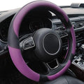 Purple Steering Wheel Covers Black Universal Microfiber Leather, Suitable for 14 1/2-15 inch Car Steering Wheel Cover, Breathable, Anti Slip- Purple