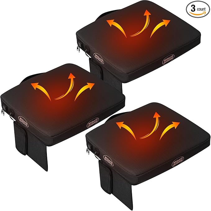 Portable Heating Seat Cushion Heated Pad with 3 Levels Fast Heating Warm Seat Pads Electric USB Power Stadium Pad for Bleachers Office Park Boat Camping