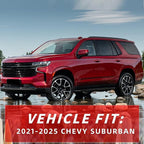 in Channel Rain Guards Fit for Chevrolet Chevy Suburban 2021-2026 | Durable Window Deflectors, Clip on Vent Visors, Improved Ventilation and Air Flow, 4 pcs