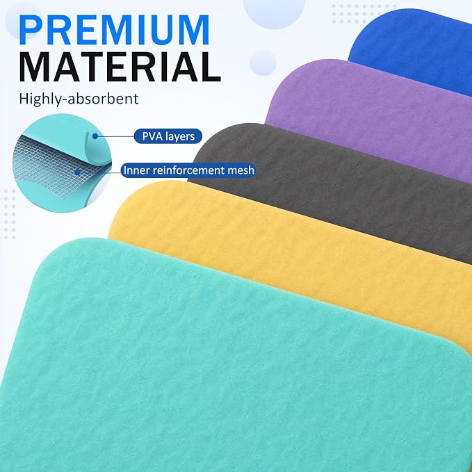 5 Pcs 25"x34" Premium Car Shammy Cloth Soft Super Absorbent Chamois Towel for Car Drying, Reusable Soft Cars Drying Towels (Bright Color)