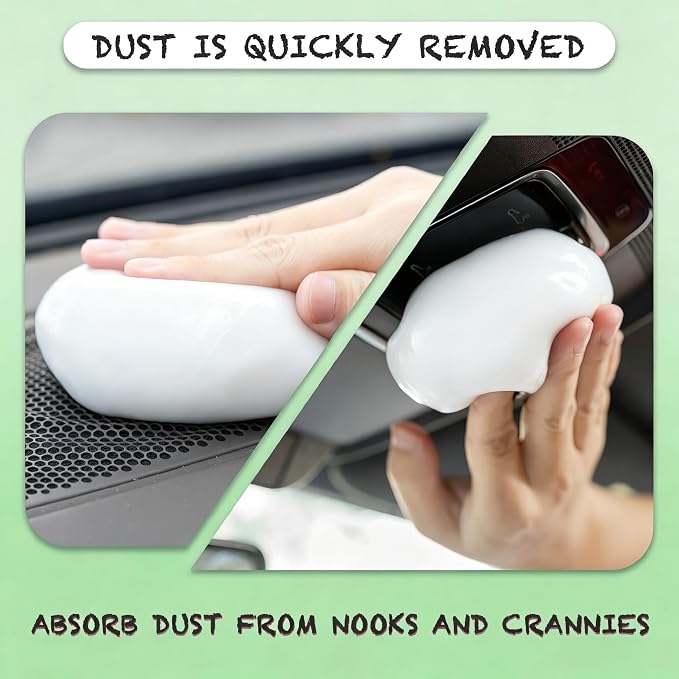 Cleaning Gel for Car Cleaner Cleaning Kit Automotive Air Vent Dust Cleaning Slime for Auto Cleaning Putty Universal Dust Car Accessories Car Interior Cleaner Keyboard Cleaning Laptop White | Automotive Air Vent Dust Cleaning, Universal Dust Cleaner, Ca...