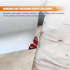 2PCS Car Door Protector Edge Guards for Door Corner, Carbon Fiber Anti-Collision Front Doors Corner Protector Self-Adhesive Sticker, Universal Vehicle Decoration Accessories (Red)