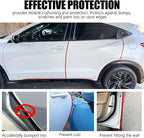 13.1Ft (4M) Car Door Edge Guards, Rubber U Shape Automotive Door Entry Guard Protector Strip, No Glue Required, Universal Vehicle Doors Edge Trim, Exterior Car Accessories (Red, 13.1FT)