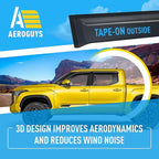 Extra Durable Window Deflectors Tape-On Window Visors Rain Guards Fit for Toyota Tundra 2022-2026 CrewMax, Sun Visors, Wind Vent for Shades, Exterior Car Accessories - 4pcs. AG0181