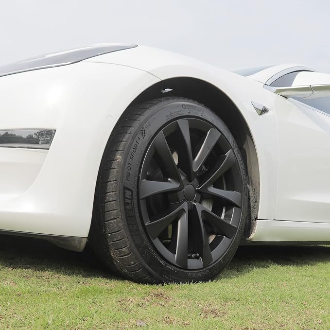 Model 3 Wheel Cover for Tesla Hubcaps 18 inch Wheel Cover 4PCS Model 3 (2017-2023) Hubcaps Wheel Rim Cover Full Rim Car Accessories