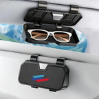 Sunglasses Holder for Car Visor Leather Eyeglasses Organizer Case for BMW X3 X5 X7 X1 3 4 2 5 Series Accessories