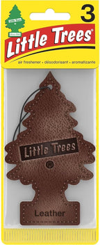 Car Air Freshener | Hanging Paper Tree for Home or Car | Leather | 3 Pack
