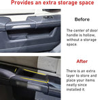 for Ram 1500 Door Side Organizer Tray 2019 2020 2021 2022 2023 2024 2025 2026, for Ram 1500 Door Pocket Insert 4 Pcs with White-Lines Mats (Does not fit 2500 3500)
