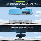 4.5 Inch Mirror Dash Cam Backup Camera 1080P Front and Rear View Mirror Camera for Cars Dual Lens Cam Loop Recording 150°Wide Angle G-Sensor Parking Assistance