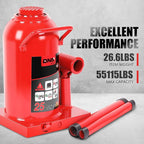 25 tons / 55115 lbs Lifting Automotive Welded Hydraulic Bottle Jack for Repair Vehicle, Pickup, Truck, w/Manual Handle, Red,TOOLS-00363