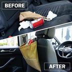 2PCS Hanging Car Garbage Can - Waterproof Leakproof Trash Bag | Car Trash Can with Durable Leakproof Lining, Keeps Vehicle Clean and Neat