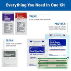 91248 OSHA-Compliant First Aid Kit, All-Purpose 50-Person Emergency First Aid Kit for Business, Worksite, Home, and Car, 260 Pieces