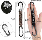 Paracord Keychain Carabiner Clip, D Ring Lanyard Hanger Stroller Hook for Water Bottle, Key, Backpacks, Men, Women