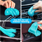 Car Cleaning Gel Car Cleaning Putty Car Putty Auto Detailing Tools Car Slime Cleaner Dust Cleaning Gel for Car Interior Cleaner Car Cleaning Supplies Cleaning Kit Car Accessories Blue