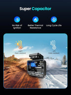 Dash Cam Front and Rear 4K+1080P, Dash Camera for Cars with GPS, 5GHz WiFi 6, AI Night Vision 2.0, 48H Parking Mode, 64GB Card Included, ADAS, Loop Recording, Car Dash Cam, Z50 Pro