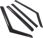 WD2-727 Dark Smoke 4 Pcs Set Window Visor (Outside Mount) Deflector Rain Guard Compatible with 2002-2014 Mercedes-Benz G500 G55 G63 G65