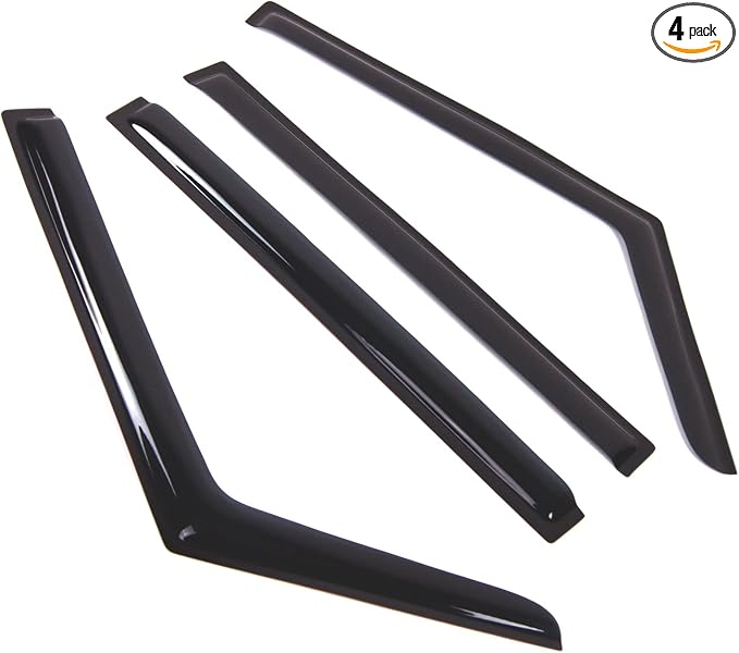 Outside Mount Window Vent Visors Rain Guards Compatible with Mercedes-Benz G500 G55 2002-2014 | Side Window Wind Deflectors Rain Shields | Smoke Tinted, 4 Pcs Set, DGWV-727
