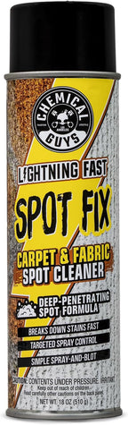 Lightning Fast Carpet Spot Cleaner 18 oz Aerosol, Fabric Stain Extractor For Car Carpets, Seats, Floor Mats And Upholstery With Precision Spray Application