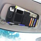 Car Sun Visor Organizer, Vehicle Visor Storage Pouch, Auto CD and Glasses Holder, Interior Car Accessories for Credit Card and Registration Document, Fits Most Cars, SUVs, Jeeps, Trucks