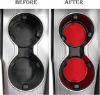 Car Cup Coaster, 4PCS Universal Non-Slip Cup Holders Embedded in Ornaments Coaster, Car Interior Accessories, Red