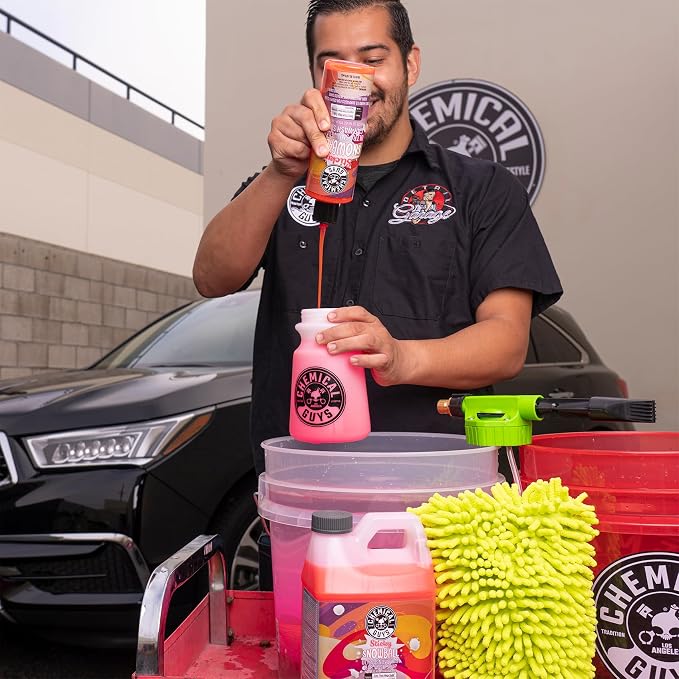 CWS21516 Sticky Snowball Ultra Snow Foam Car Wash Soap (Works with Foam Cannons or Bucket Washes) Safe for Cars, Trucks, Motorcycles, RVs & More 16 fl oz, Cherry Scent