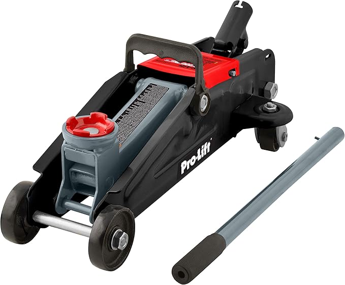 F-2315PE Grey Hydraulic Trolley Jack Car Lift with Blow Molded Case-3000 LBS Capacity, 12 Inch, Black