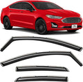 Voron Glass in-Channel Extra Durable Rain Guards for Ford Fusion 2013-2020, Window Deflectors, Vent Window Visors, 4 Pieces - 220180