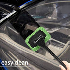 Windshield Cleaner Tool Car Window Cleaner Inside Interior Windshield Cleaning Tool(Green-Rectangle)