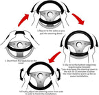Green Camo Camouflage Steering Wheel Cover for Women Men with 2 Pcs Car Coasters, Universal 14.5-15 Inch Rainbow Steering Wheel Covers Non-Slip Car Accessories for Girls