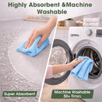 Microfiber Cleaning Cloth Roll - 100 Pack Tear Away Microfiber Paper Towels, Reusable, Washable, Scratch-Free, Kitchen Towels for Car, Home, Kitchen, Glass, Dishes (Blue)
