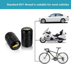 4pcs Tire Valve Stem Caps, Compatible with Chevrolet Chevy Series Stem Cap Universal Car Air Cover Car Accessories for Cars, SUV, Truck, Motorcycles Black