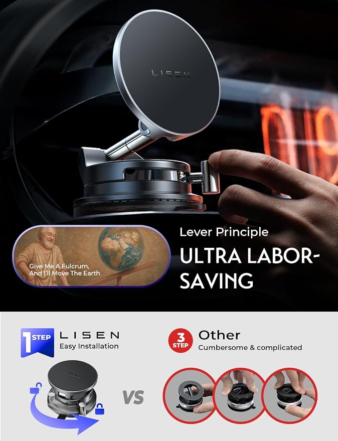 15W Magsafe Wireless Car Mount Charger