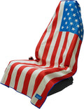 Athletic Running Towel, Full-Sized, Car Seat Cover - Performance Microfiber (American Flag w/Snaps)