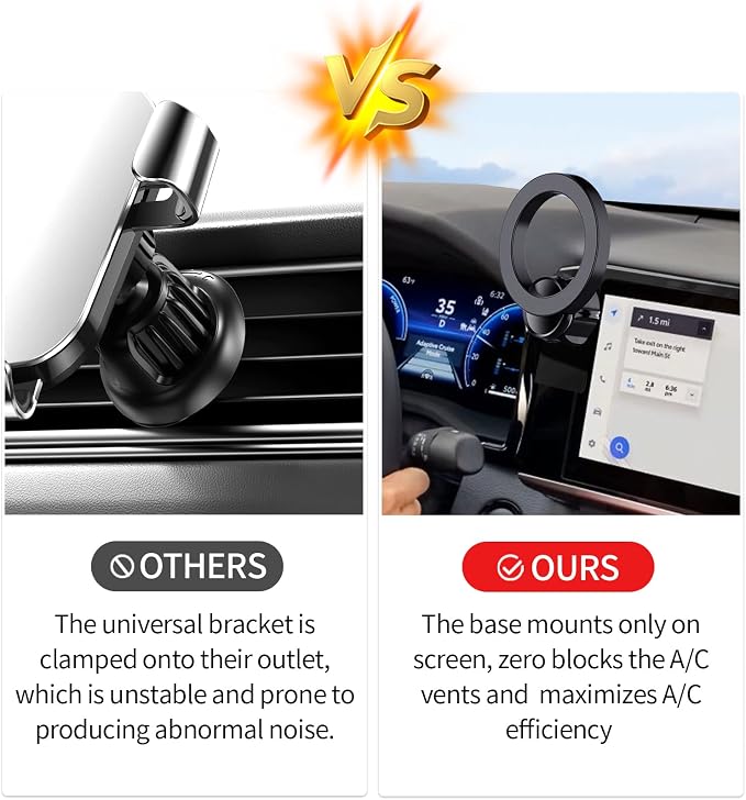 Car Phone Holder for Toyota Camry LE/SE 2025-2026 Accessories 8-inch Screen | Magsafe Magnetic Cell Phone Mount Clip Compatible with iPhone, 3D fit Stable Dashboard GPS Navigation Bracket Cradle Stand