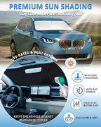 Sunshade for X3 Windshield Sun Shade Custom Fit for 2018-2025 2026 BMW X3 Accessories Foldable Front Window Shield Cover Sun Visor Protector Automotive Interior Protector Block UV Rays