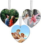 Personalized Photo Car Air Freshener – Custom Double-Sided Print – Fresh Linen Scent – Eco-Friendly, Long-Lasting Fragrance – For Family, Friends, Lovers (Love)