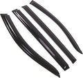 WD2-824 Dark Smoke 4 Pcs Set Window Visor (Outside Mount) Deflector Rain Guard Compatible with 2008-2016 Mitsubishi Montero Sport